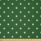 Ambesonne Christmas Fabric by The Yard, Retro Style Polka Dots Pattern in Xmas Noel Colors in Traditional Fashion, Decorative Satin Fabric for Home Textiles and Crafts, 1 Yards, Green and White
